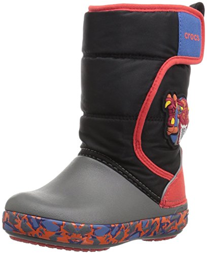 CROC Boys LodgePoint Lights RoboRex Snow Boot, Robosaur Rex, 6 M US Toddler