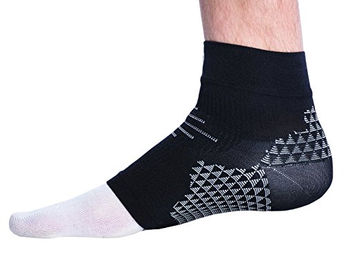 Pro-Tec Foot Sleeve, Medium, Arch Support, PF Sleeve, Compression Brace, Pain Relief, Foot Support, Arch & Heel Support, Men & Women, Plantar Fasciitis Pain Relief, Easy to Use, Working Out, Medium