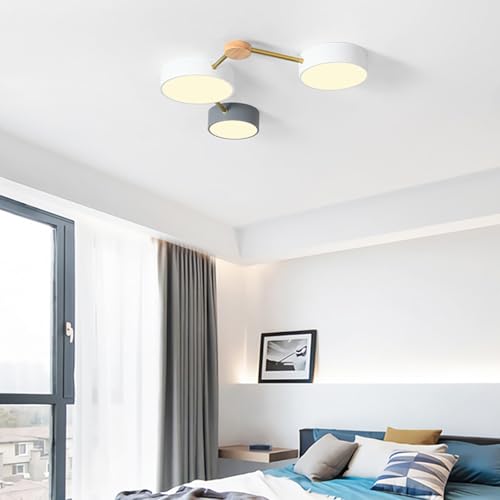 Lampe de plafond LED irrégulière 3 têtes avec lumière chaude 3000K