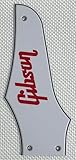 Pickguard pour guitare Gibson Firebird Truss Rod avec logo (3 plis blanc (logo rouge))
