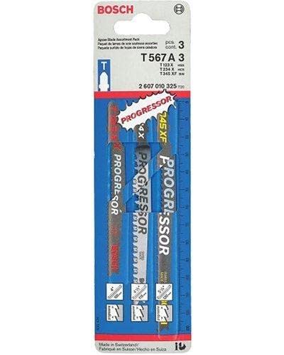 Bosch T567A3 3-Piece Progressor For Wood, Metal, And All-Purpose T-Shank Jig Saw Blade Set #TOP29