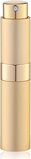 Travel Perfume Bottle Refillable - Cologne Spray Atomizer Mini - Small Travel Size Empty Sprayer for Refill Sample Container - Portable Fragrance Decant Dispenser for Women Men 10ml 1PCS Gold