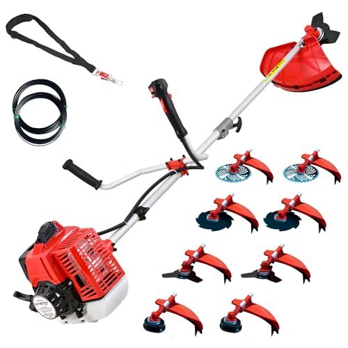 Desbrozadora Gasolina 8 en 1 65cc y 4 9cv con Motor Trimmer y cortadora de Hierba para jardinería Incluye