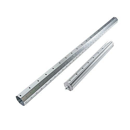 3T-MOTORS Rollladenwelle 150 cm SW60, 8-kant Stahlwelle, Wellenset mit Kapsel, Rollladenwelle achtkant für Rollladen, Rollladenmotor