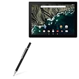 BoxWave Stylus Pen Compatible with Google Pixel C - FineTouch Capacitive Stylus, Super Precise Stylus Pen - Jet Black