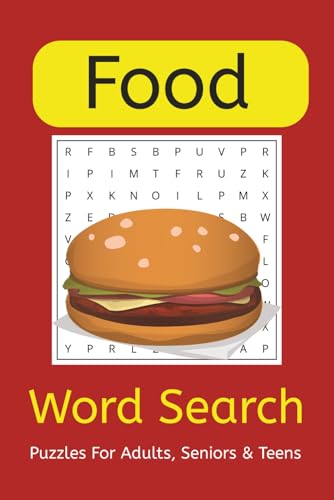 Food Word Search Puzzle Book: Word Searches with Easy to Read Pring about Food, Cooking Items, and More ‖ 6x9 inches, 110 pages ‖ 50+ Puzzles.. Gift for Vacations, Holidays, and Fun