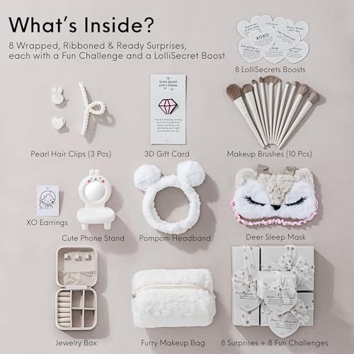 HAPPY LOLLI Birthday Gift for Tween & Teen Girls – 8 Wrapped Gifts with Empowering Tasks – Perfect for Christmas & Birthdays3