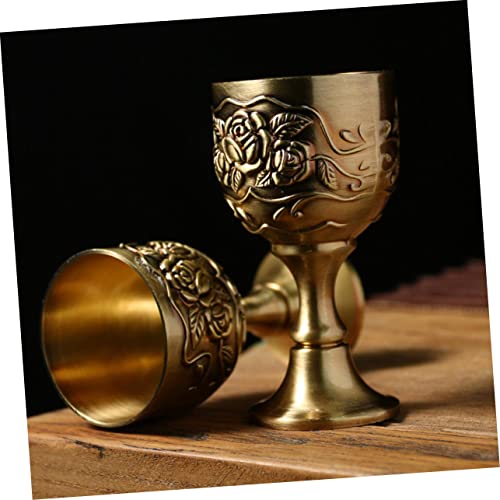 STOBAZA 6Pçscriativoantigovintagecopocoposestilozincotirodomésticocáliceeuropeubrancopequenouísquepa