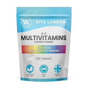 Multivitamin Tablets for Women & Men | 22 Essential Active Multi Vitamins & Minerals | 4 Month Supply (Tablet, not Powder or Multivitamins Capsule) | UK Made Supplements