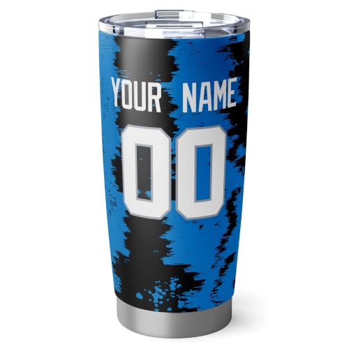 Image of ANTKING Detroit Tumbler 20oz Travel Mug Custom Number Name Gifts | Stainless Steel Insulated Coffee Cup for Women Men