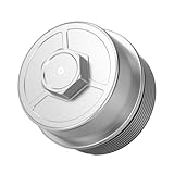 Bevinsee Oil Filter Housing Lid Cap with O-Ring 11421744000 Compatible with BMW 323i 325i 328i 330i 525i 528i 530i M52 M54 M56 Engine E36 E46 E39 E60 E61 E53 E83 E85 X3 X5 Z3 Z4, Aluminum, Silver