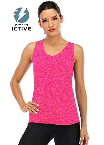 Image of ICTIVE Workout Tank Tops for Women Sleeveless Yoga Tops for Women Mesh Racerback Tank Tops Muscle Tank