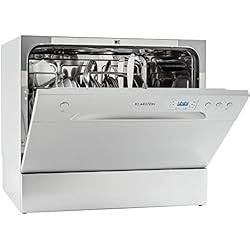 Lavavajillas Pequeño Alcampo Klarstein Amazonia Lavavajillas pequeño - Mini Máquina lavaplatos con Aquastop, Diseño compacto, Silencioso a 49 dB, 6 Cubiertos, Tipo: 6, Plateado