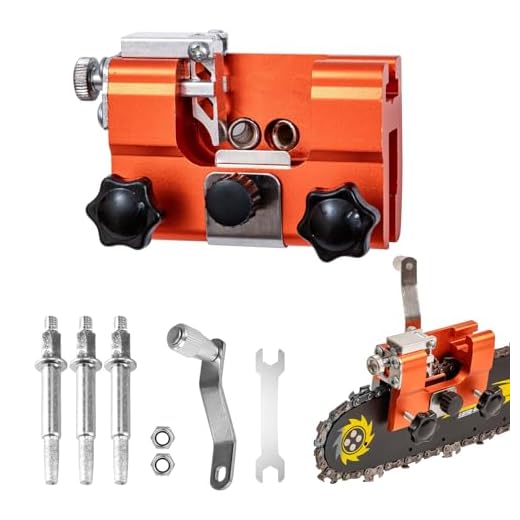 Affila Catena Motosega,Affilatore Catena Motosega Manuale Portatile,Manovella Affilacatene per Motosega,Affilatrice Catena Motosega con Testa di Affilatura, Adatto a Tutti i Tipi di Motoseghe