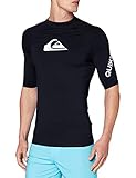 surf lycras damen Sonnenschutz Quiksilver Herren Kurzärmliger Rashguard Mit UPF 50 All Time - Kurzärmliger Rashguard mit UPF 50 für Männer, Black, XXL, EQYWR03276