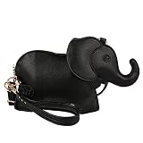 XACKWUERO Bonito bolso de hombro de piel sintética con forma de elefante, Normal