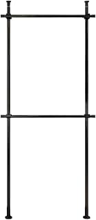 Free Standing Floor Ceiling Laundry Drying Rack, Hanging Clothes Adjustable Garment Rack Heavy Duty Clothes Hanger, 2 Tier Adjustable Telescopic Garment Rack