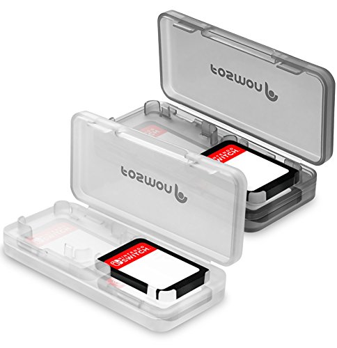Preisvergleich Produktbild Fosmon Nintendo Switch Spielkartenhülle (2 Stück), 4 Kartensteckplätze, Schutz für Nintendo Switch Spiele