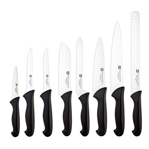 Sensei 8-Piece Chef Knife Set, 1 With Colored Coded Pins Professional Knife Set For Chefs - High-Carbon, Stain-Resistant, Black German Steel Steel Knife Set, Ergonomic Handle, For Multi Purpose Use #TOP18