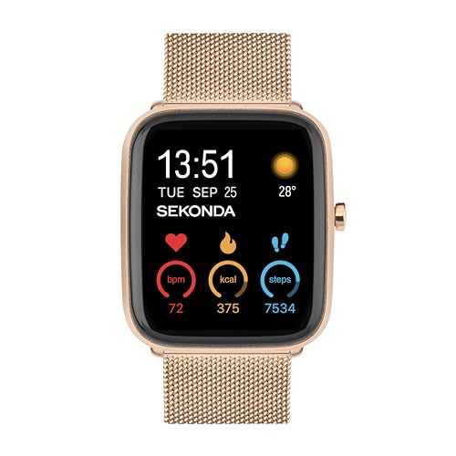 Sekonda Motion Plus Smart Watch 36mm with Rose Gold Stainless Steel Strap 30220