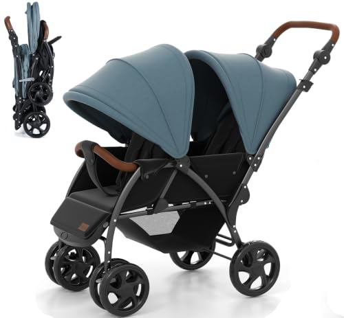 INFANS Foldable Tandem Double Stroller