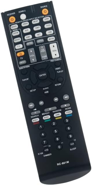 Replacement Remote Control Replace for TV/Audio/Projector RC-801M for Onkyo AV Receiver HT-RC3120 TX-NR509 HT-R648
