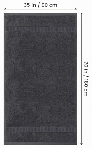 Miniatura 2 de Utopia Towels - Pack De 2 Toallas De Baño Jumbo De Lujo 90 X 180 Cm, Negro - 100 Algodón Ring Spun, Altamente Absorbente, Suave Y De Secado Rápido Gris