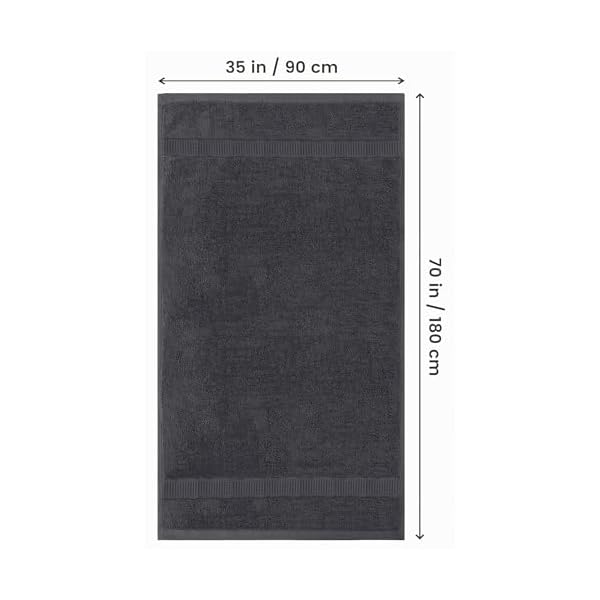 Utopia Towels - Luxueux Drap de Bain géant 2 pièces, 100% Coton filé à Anneaux, très Absorbant et à séchage Rapide, Serviette de Bain/Serviette de Sauna, Super Douce (90 x 180 cm, Gris)