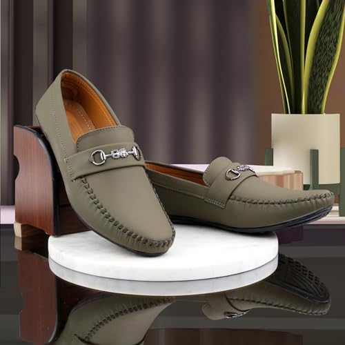 Image of WUGATTI Men's Leather Slip-On 100% Pure Leather Stylish Standard Casual Loafers