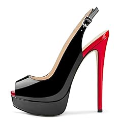 Slingback Black With Red Heel