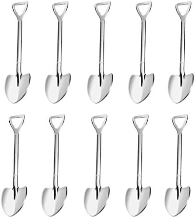20 Pack Shovel Shape Demitasse Espresso Spoons, 4.7 Inches Stainless Steel Mini Coffee Spoons, Small Spoons for Dessert,Tea, Appetizer, Party Supplies