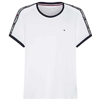 Tommy Hilfiger Uomo T-Shirt Maniche Corte Scollo Rotondo, Bianco (White)