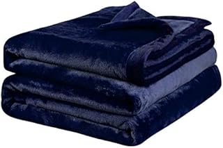 PiccoCasa Flannel Fleece Blanket Soft Lightweight Warm Fuzzy Blanket for All-Seasons, Wide Hemmed Luxury Comfy Decorative for Couch Living Room Fern Green 58 x 75cm