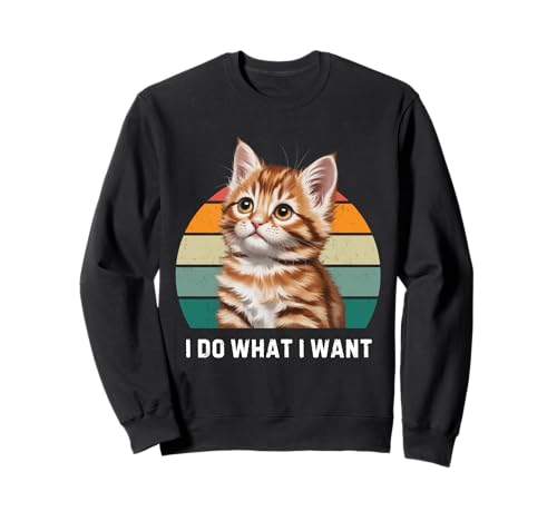 Retro I do what, Funy Orange Tabby Cat Lover Tee �g���[�i�[