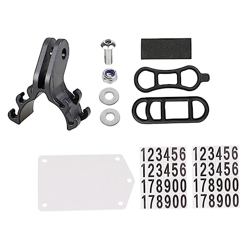 BESPORTBLE 1set Bike Flashlight Holder Multi-function Storage Rack for Cycling Fixed Clip Includes Blank Number Card Stickers Lightweight Design for N