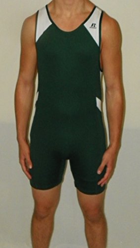 Russell Athletic Men's Wrestling Sprinter Singlet Suit Small Dark Green/White #TOP1