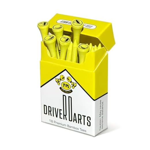 P*ss M*ssile Driver Darts, Premium Bamboo Golf Tees, Pack of 18 | 83mm (3.25") Wooden Tees - Organized, Durable, Eco-Friendly | Memorable Gift for Golfers, Iconic Packaging