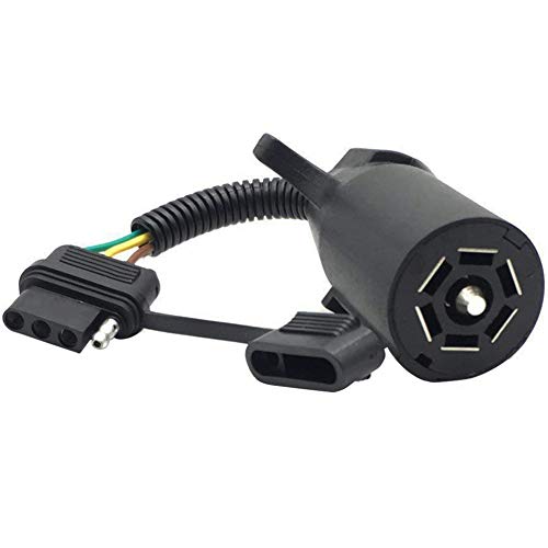 New Sun 7 Way Rv To 4 Way Flat Trailer Connector Single-Function Wiring Adapters #TOP3