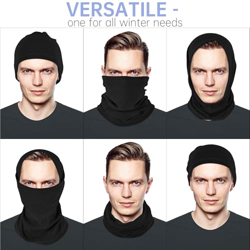 EXski Polaina de pescoço de inverno, cachecol de máscara facial de lã macia para clima frio, esqui,
