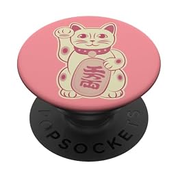 Lucky Cat Lucky Cat Cute Maneki Neko Vintage Look PopSockets Standard PopGrip