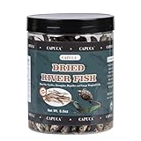 capuca Dried River Fish - Dried Minnows Natural Food for Turtles Terrapins Cats Reptiles Large Tropical Fish（5.5 OZ）