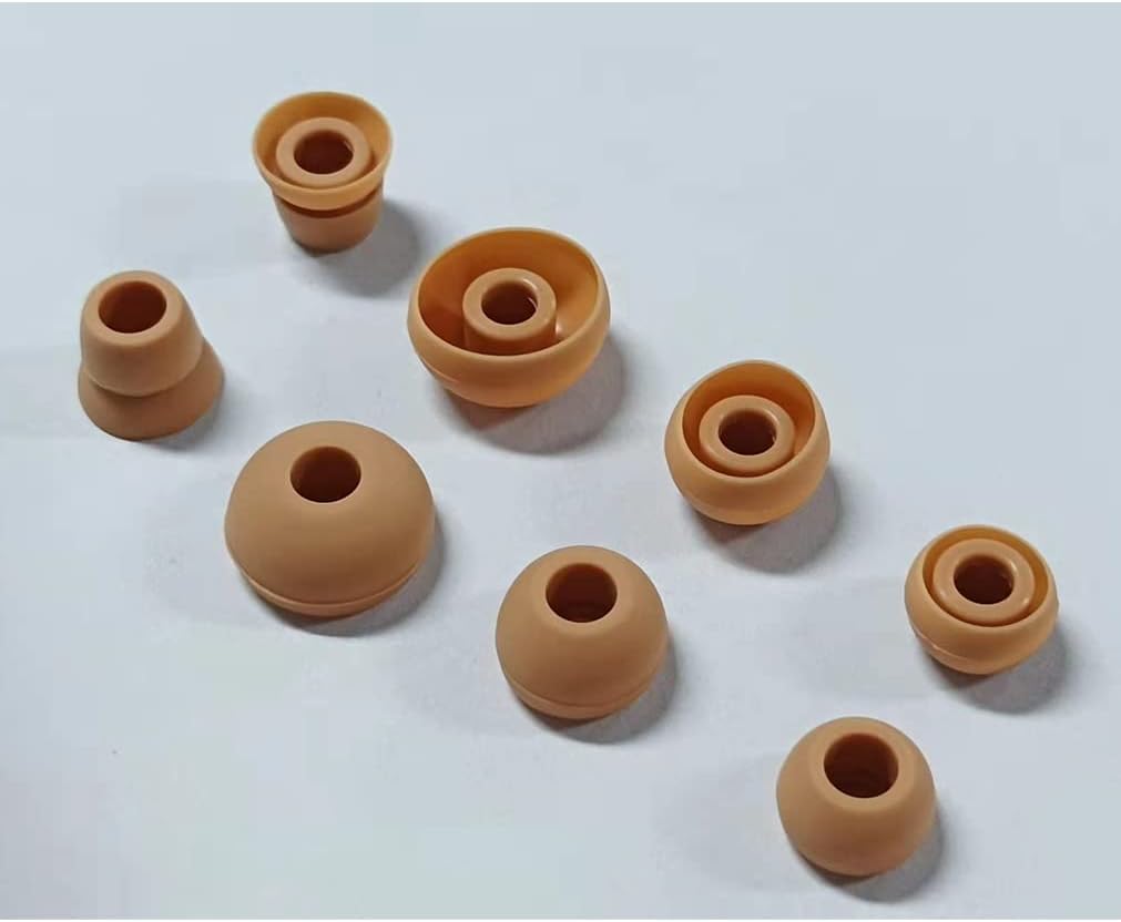 Earbud Tips Replacement Eartips Earbud Covers Headphone Earbud Tips Earbud Pads Replacement Ear Tips For Earbuds Compatible With Powerbeats 1 2 3 Wireless Beats By Dre Headphones,4 Pairs (Light Brown)
