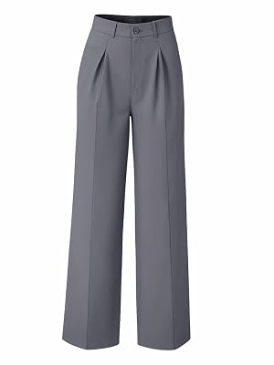 Women Fall Dress Pants Business Casual Work Pants with Pockets High Waist Office Slacks