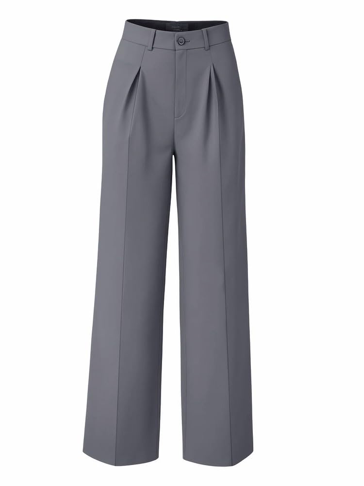 Women Fall Dress Pants Business Casual Work Pants with Pockets High Waist Office Slacks