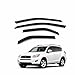 TuningPros WV2M-440 OutSide Mounted 2.0mm Window Visor Deflector Rain Guard Dark Smoke 4-pc Set