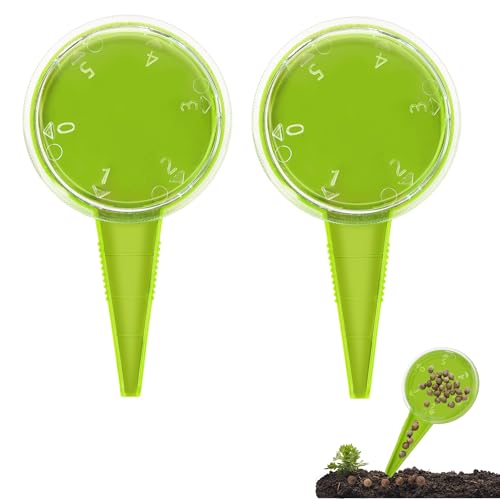 Milifox 2pcs Piantatrice di Semi,Seminatrice Strumento di Seminare a Mano per Giardinaggio,Piantatore da Orto di Verdure e Fiori