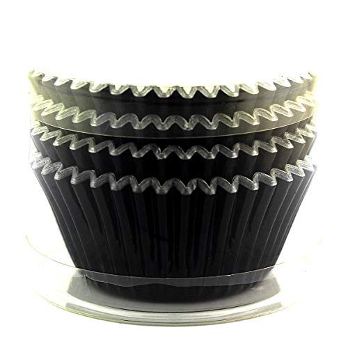 Eoonfirst Foil Metallic Cupcake Liners Halloween Party Standard Baking Cups 100 Pcs (Black) #TOP6