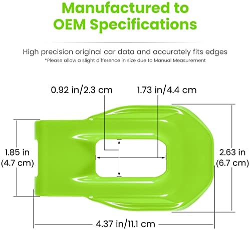 E-cowlboy Hood Latch Lock Catch Brackets Cover for 2018-2024 Jeep Wrangler JL JLU Unlimited Sports Freedom Sahara Rubicon Gladiator JT 2-Door & 4-Door Exterior Accessories Decoration (Green 2PCS)