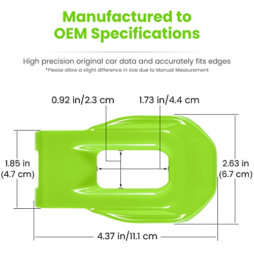 E-cowlboy Hood Latch Lock Catch Brackets Cover for 2018-2024 Jeep Wrangler JL JLU Unlimited Sports Freedom Sahara Rubicon Gladiator JT 2-Door & 4-Door Exterior Accessories Decoration (Green 2PCS)