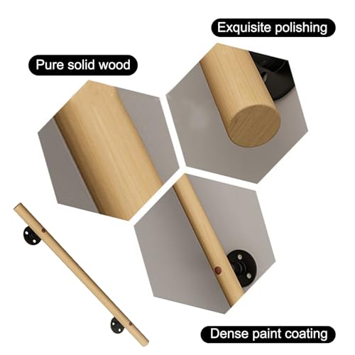 Rambarde de sécurité en bois noble antidérapante style épuré - 6